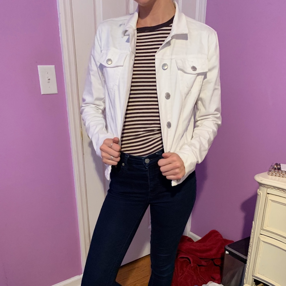 Greywire White Jean Jacket Medium